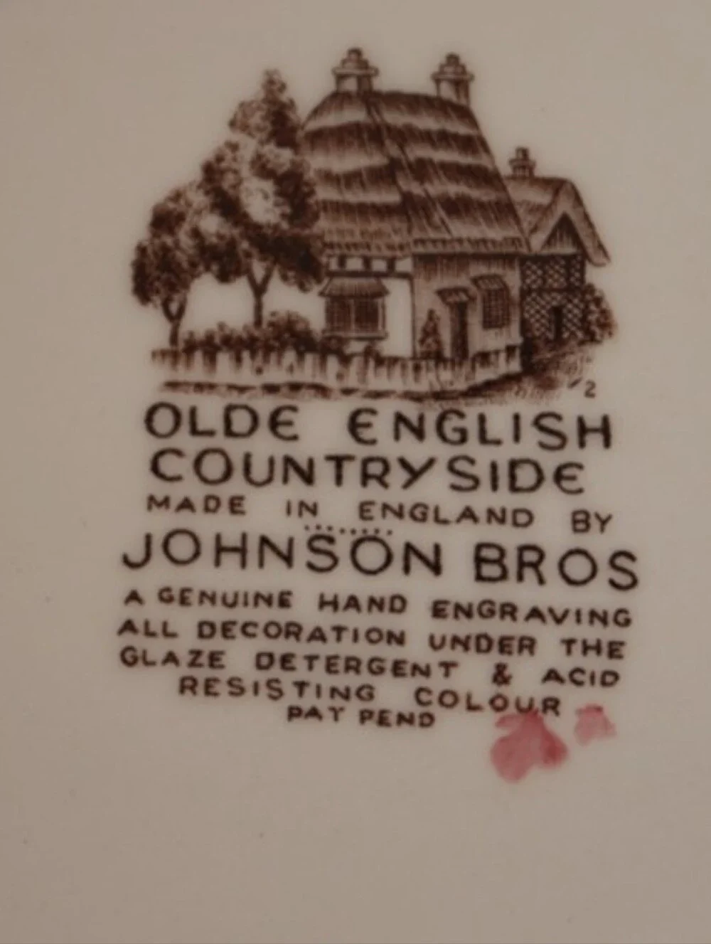 Vintage Johnson Bros Old English Countryside Scalloped Platter England Ironstone